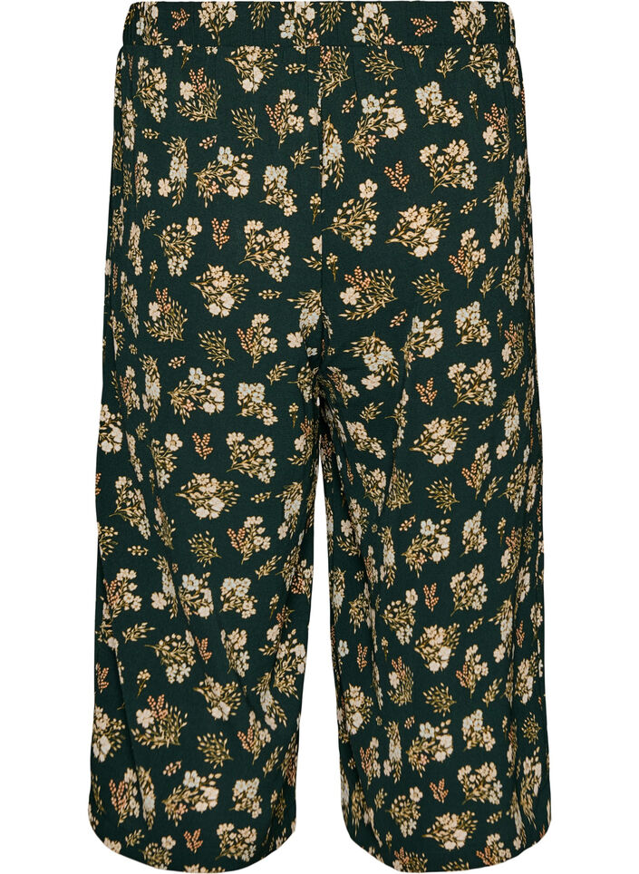 Culotte-Hose mit Print, Schwarz, Packshot image number 1