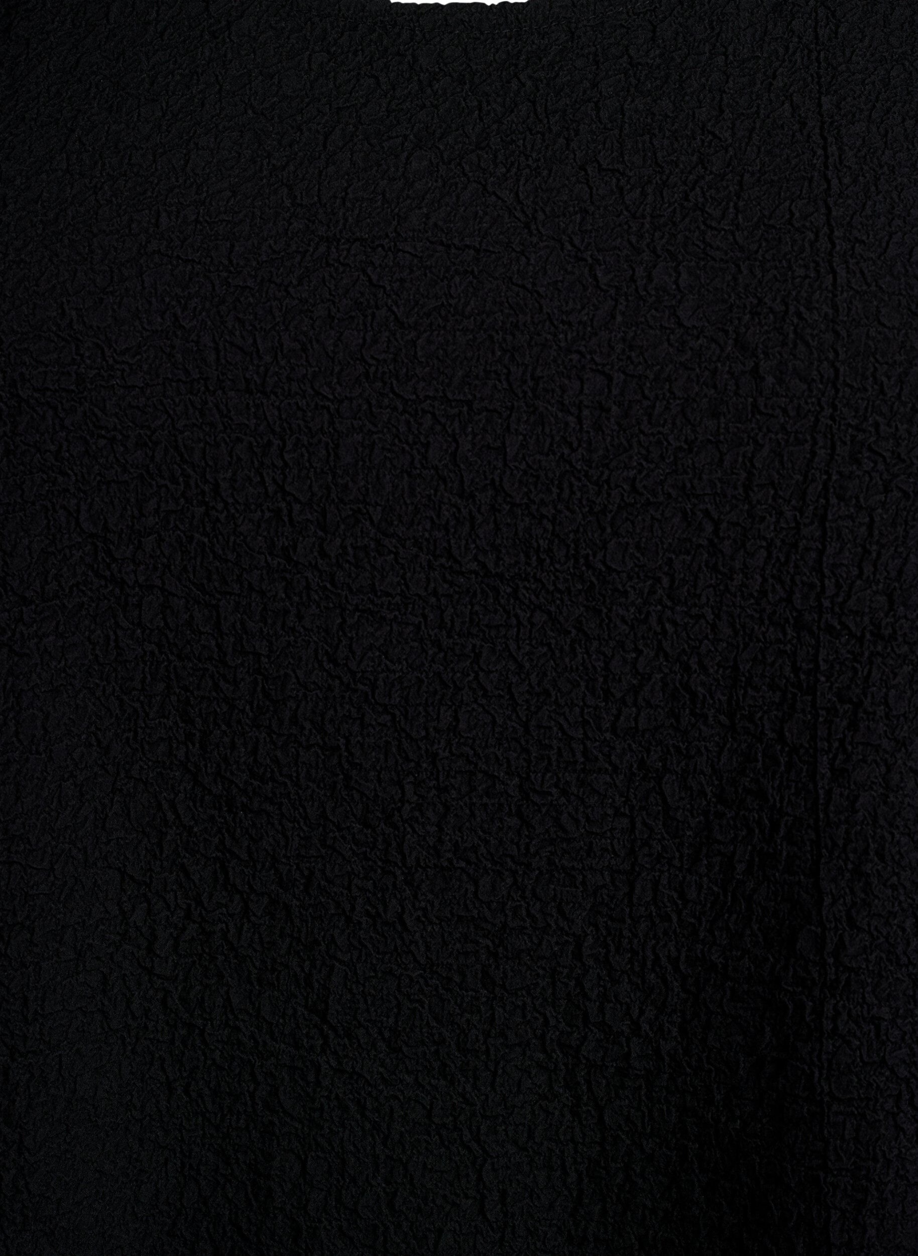 Zizzi&Auml;rmelloses Top mit Struktur, Schwarz, Packshot image number 2