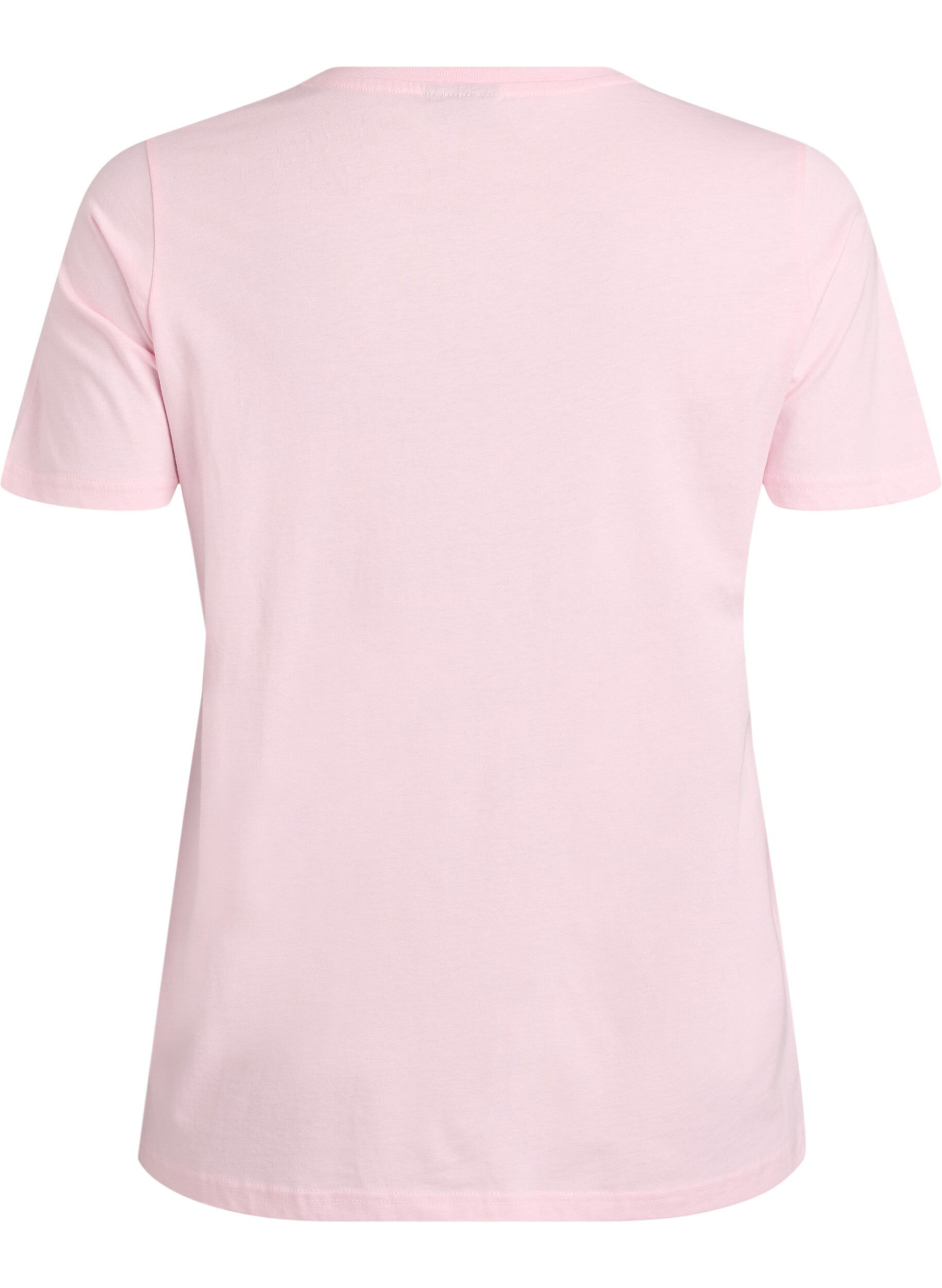ZizziT-Shirt aus Baumwolle mit dekorativem Frontdetail, Pink, Packshot image number 1
