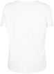 T-Shirt mit V-Ausschnitt und Kreuzdetails, Warm Off-white, Packshot image number 1