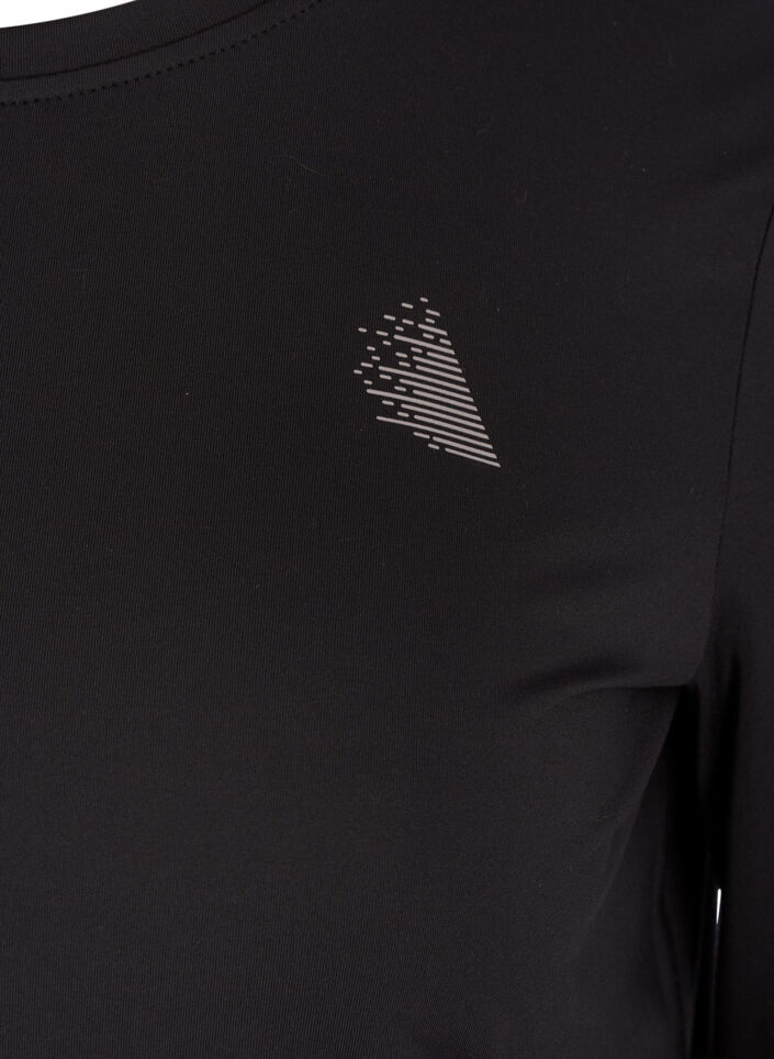 Trainingsbluse mit langen &Auml;rmeln, Schwarz, Packshot image number 2