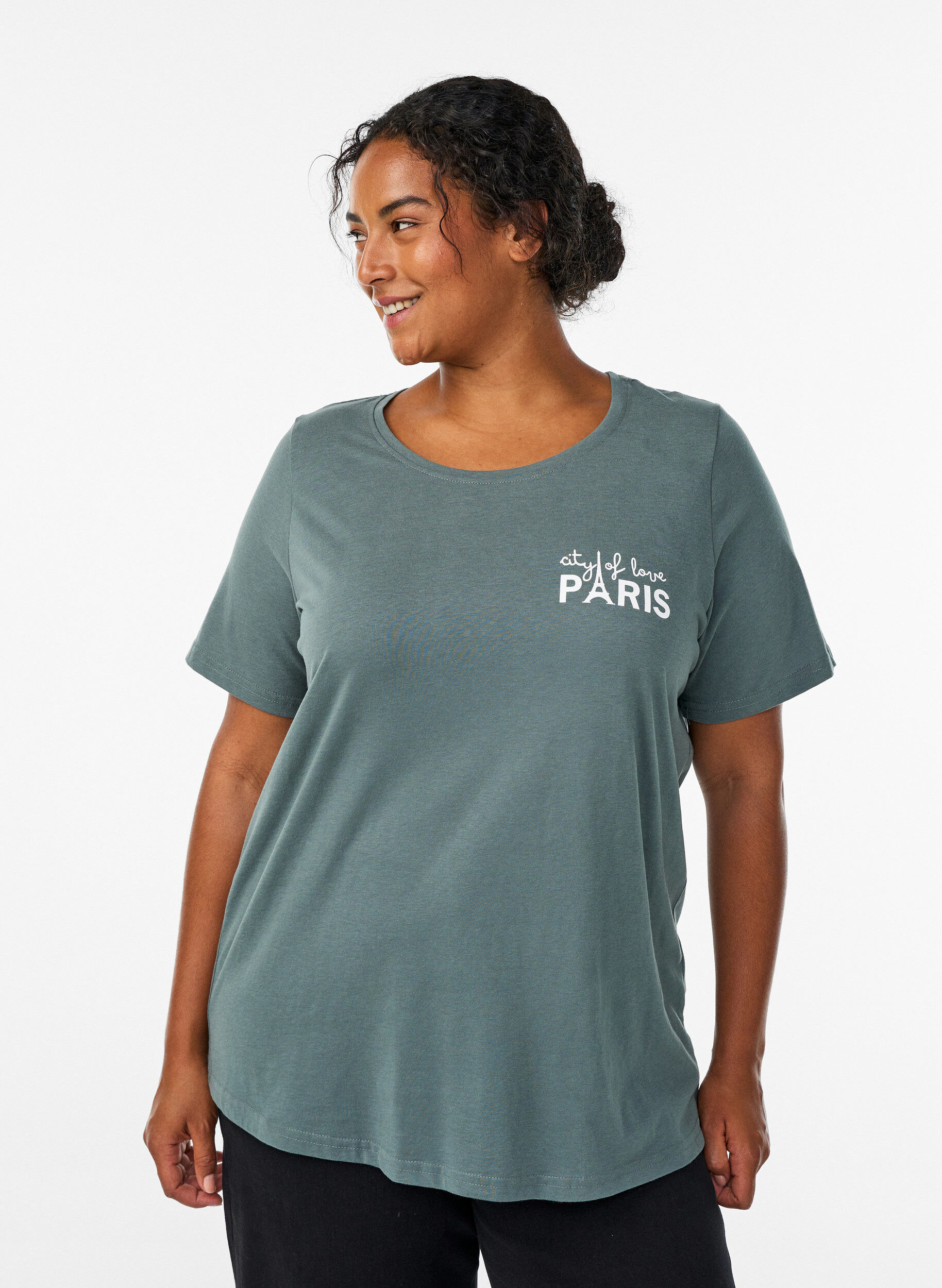 ZizziT-Shirt mit Print, Gr&uuml;n, Model image number 0