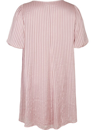 Kurzes Kleid aus Viskose mit V-Ausschnitt, Deauville Mauve, Packshot image number 1