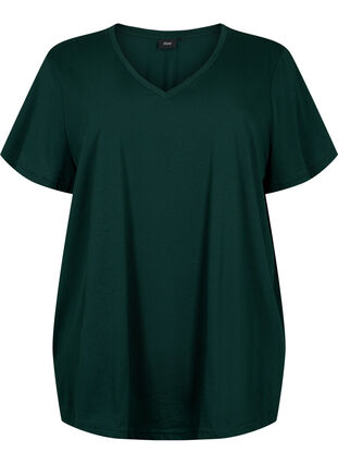 Kurzärmeliges T-Shirt mit V-Ausschnitt, Pine Grove, Packshot image number 0