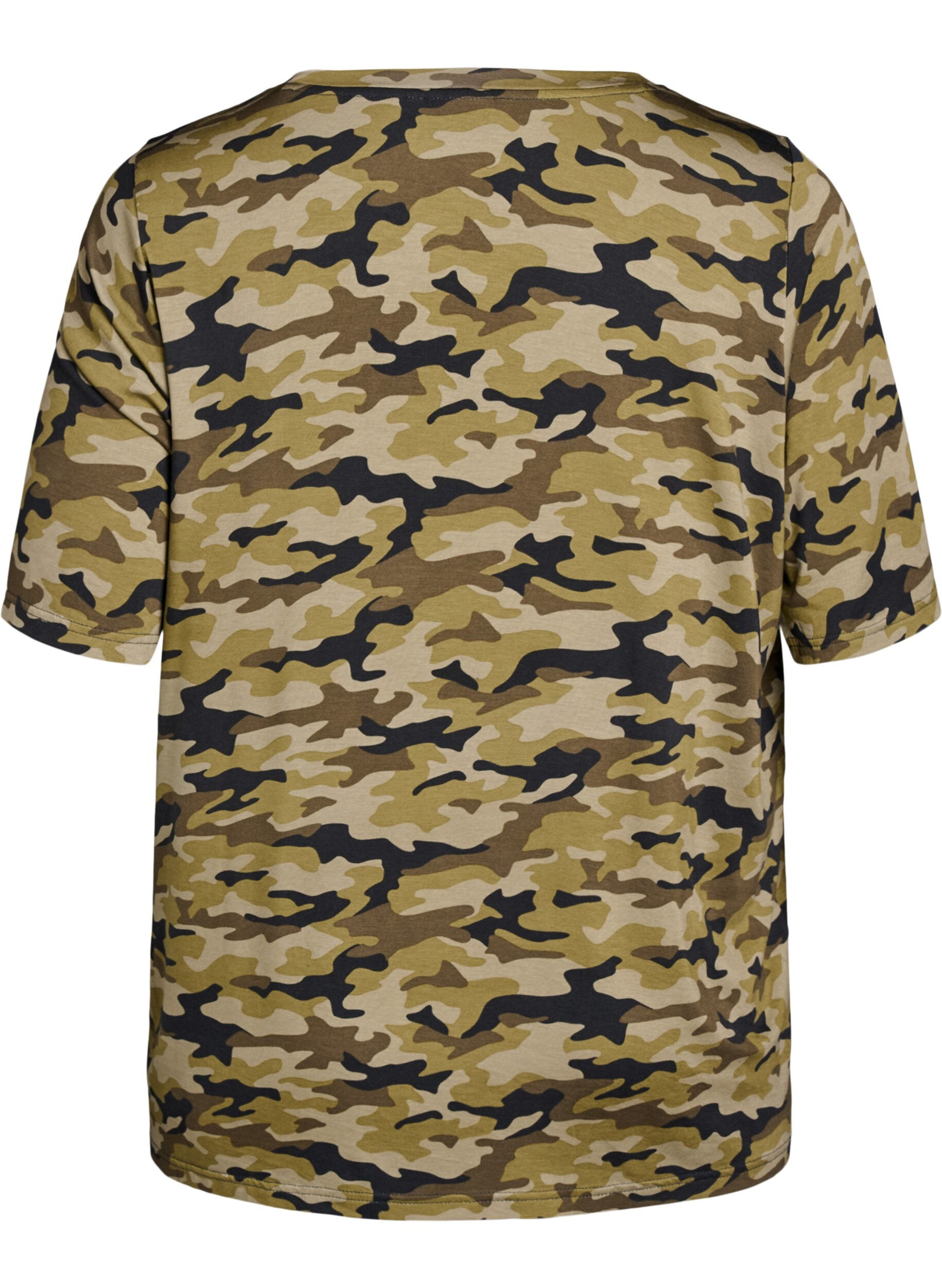 ZizziT-Shirt mit TENCEL&trade; Lyocell und Tarnmuster, Gr&uuml;n, Packshot image number 1