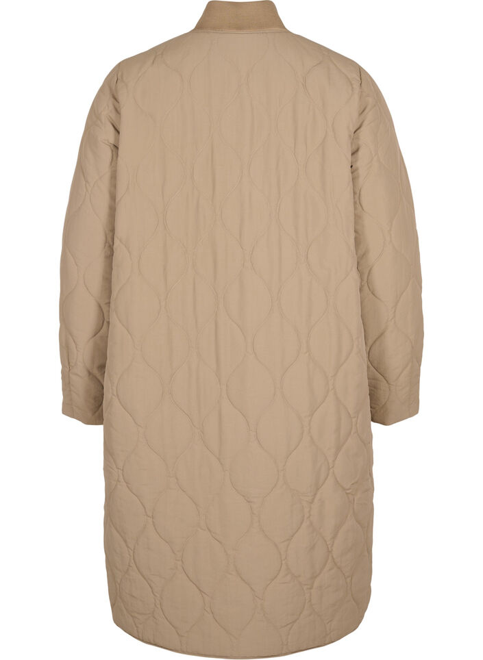 Lange Steppjacke mit Reißverschluss und Taschen, Amphora, Packshot image number 1