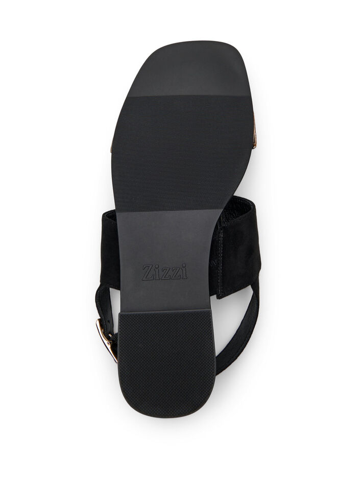 Extra-Weite - Sandalen mit breiten Riemen, Schwarz, Packshot image number 4