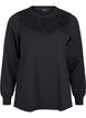Sweatshirt mit Spitzendetails, Black, Packshot image number 0