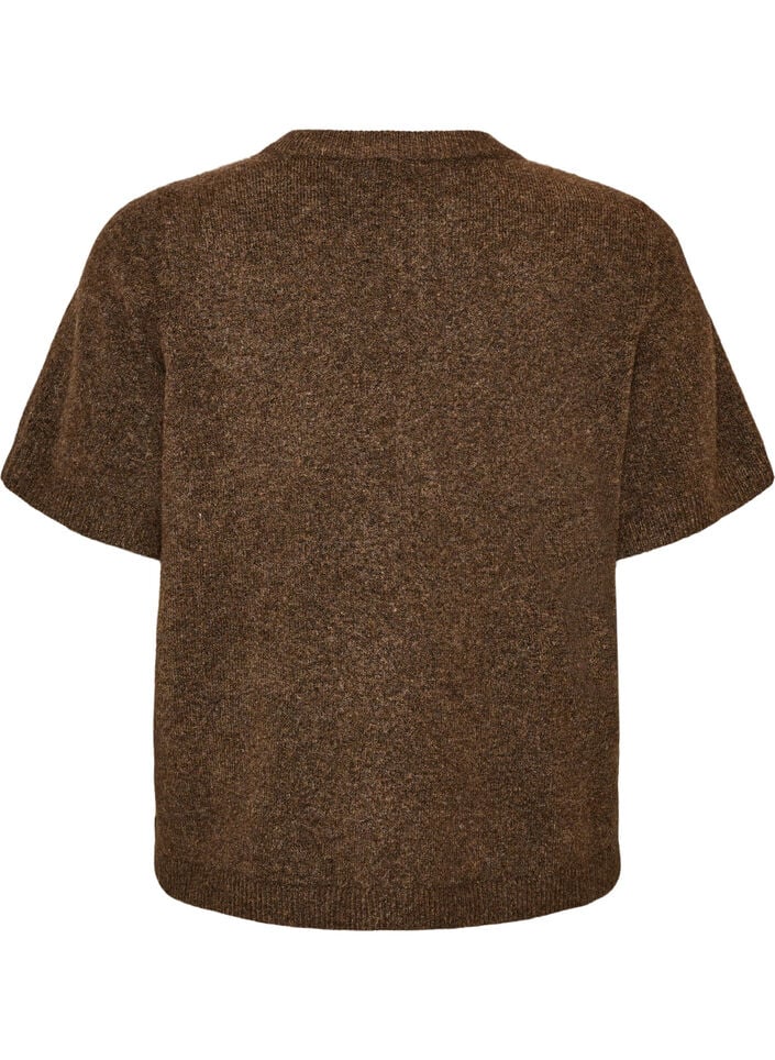 Strickjacke mit kurzen &Auml;rmeln, Braun, Packshot