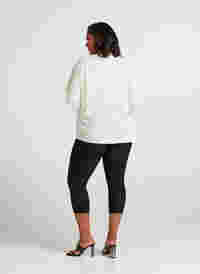 Slim Fit 3/4-Hose mit Reißverschluss, Black, Model