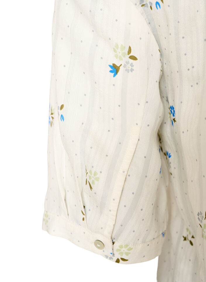 Bluse mit Print und 1/2-&Auml;rmeln, Vanille, Packshot image number 3