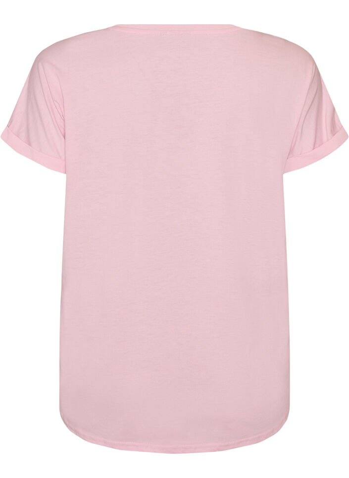 Kurz&auml;rmeliges T-Shirt aus einer Baumwollmischung, Rot, Packshot image number 1