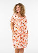 Kurz&auml;rmliges Baumwollkleid mit Aufdruck, Orange, Model image number 0