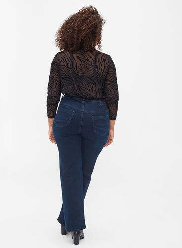 Gemma Jeans in normaler Passform mit hoher Taille, Dark blue, Model image number 1