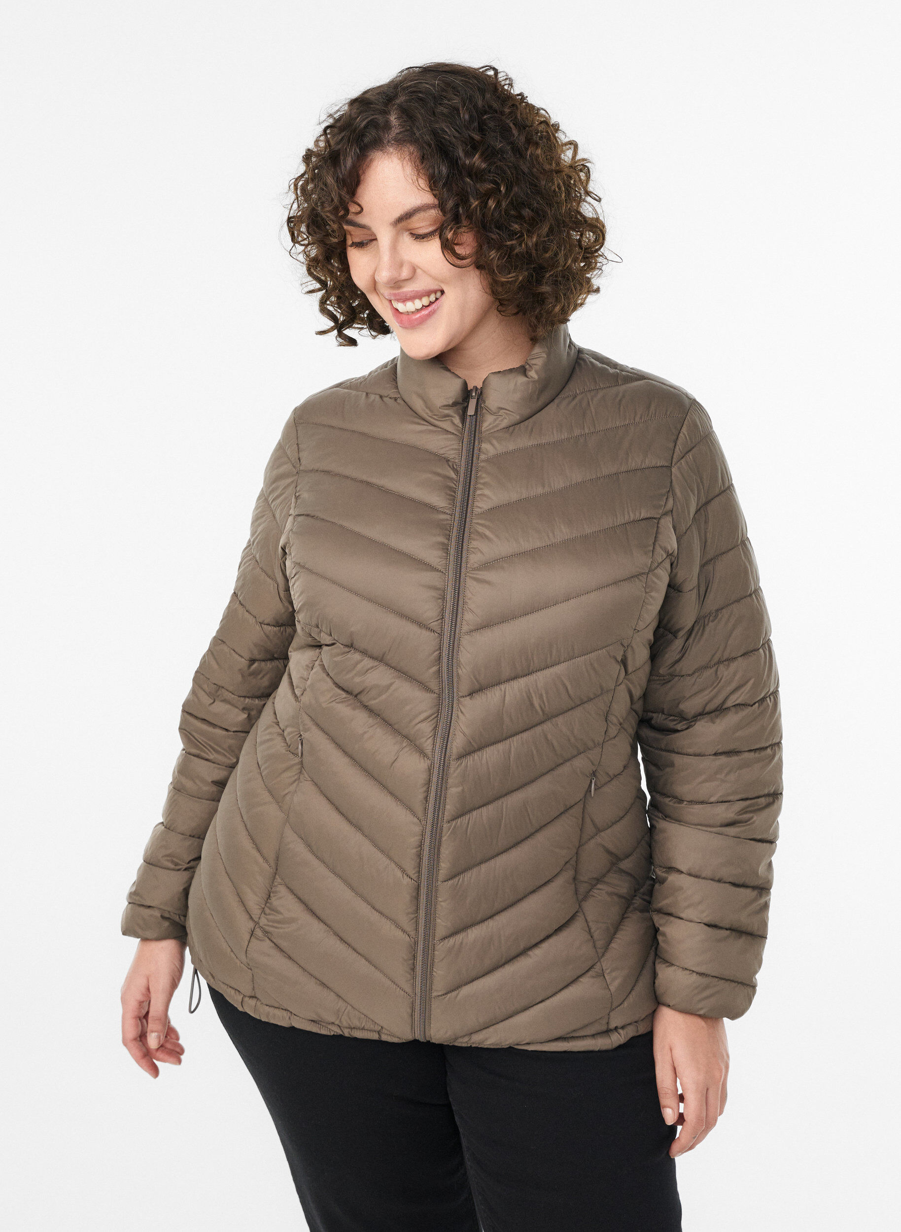 ZizziLeichte Jacke mit Taschen, Braun, Model image number 0