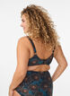 Wattierter Bikini-Oberteil mit Print, Petrol, Model image number 1