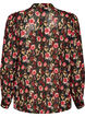 Bluse mit Allover-Print und kurzer Knopfleiste, Rot, Packshot image number 1
