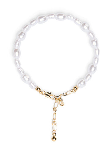 Perlen Armband, Gold w. Pearls, Packshot image number 0