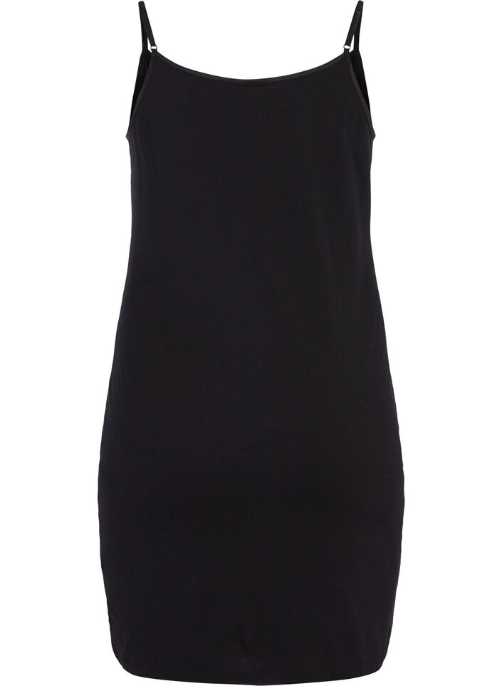 Langes basic Top aus Baumwolle, Schwarz, Packshot image number 1