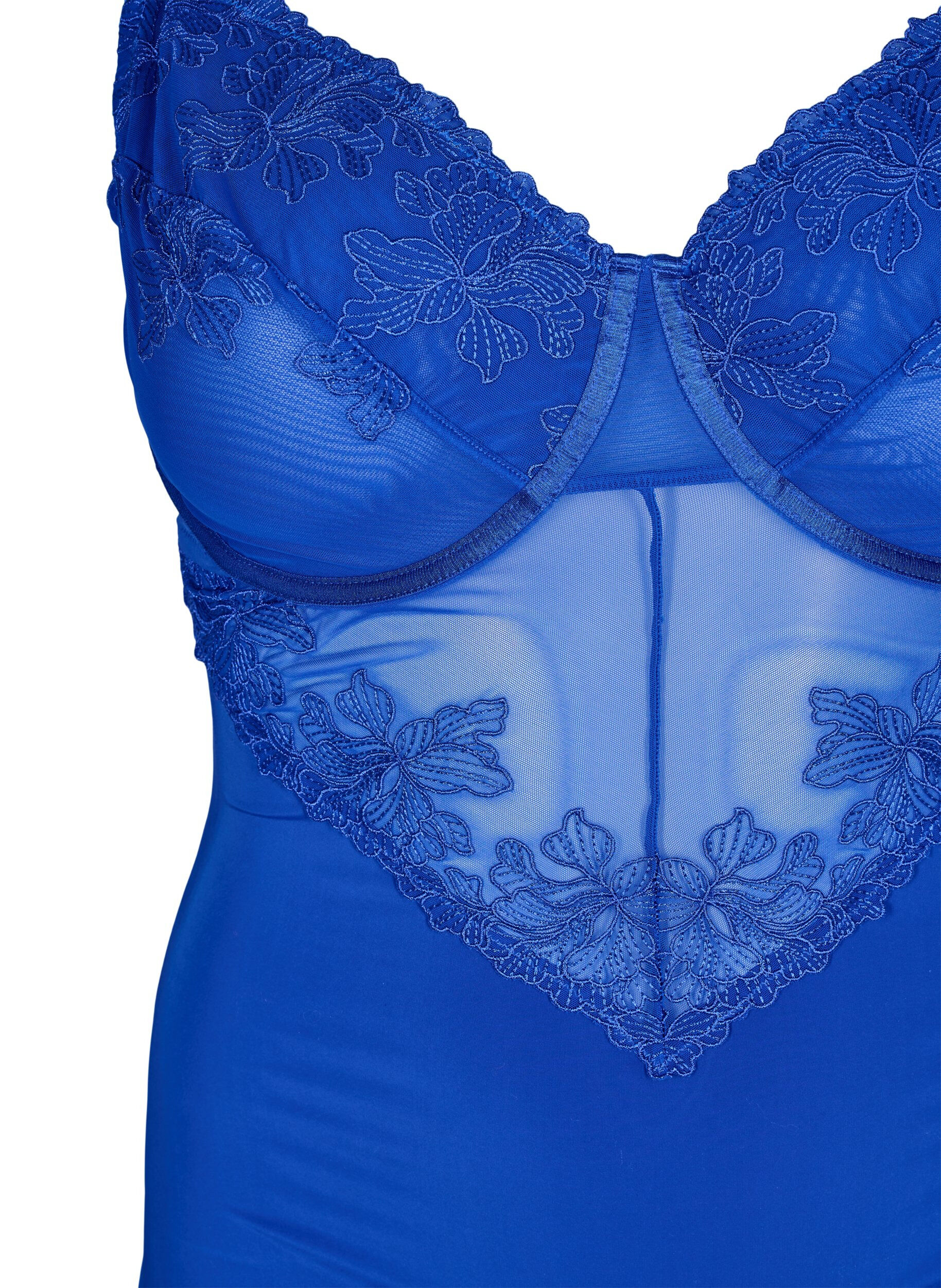ZizziBody mit aufgestickten Details, Blau, Packshot image number 2