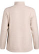 Strickpullover mit hohem Kragen und Harlekinmuster, Beige, Packshot image number 1