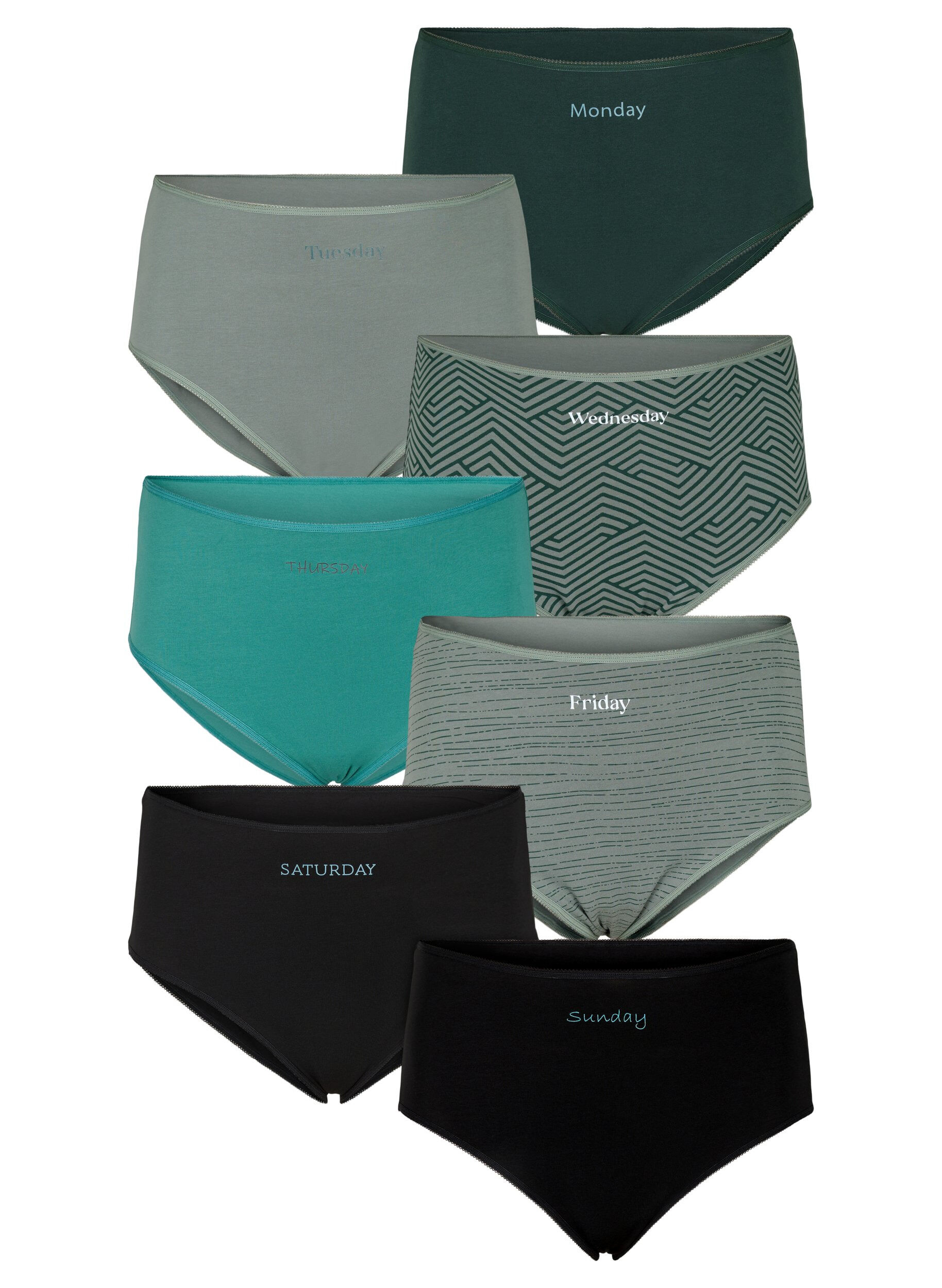 Zizzi7-Pack Hipster mit regul&auml;rer Taille, Scarab Multi Pack, Packshot image number 0