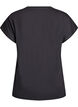 Einfarbiges Trainings-T-Shirt, Schwarz, Packshot image number 1