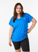 Lockeres Trainings-T-Shirt mit V-Ausschnitt, Blau, Model image number 0