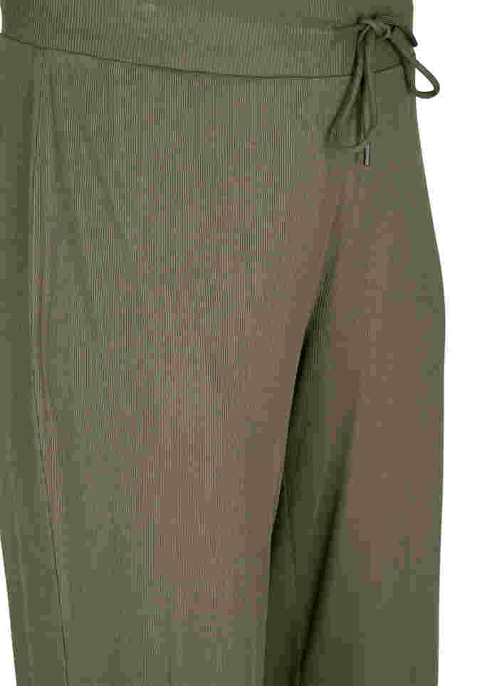 Lockere Hose aus Baumwollmischung, Ivy Green, Packshot image number 2