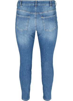 Sanna Jeans mit Schlitz am Fuß, Dark blue denim, Packshot image number 1