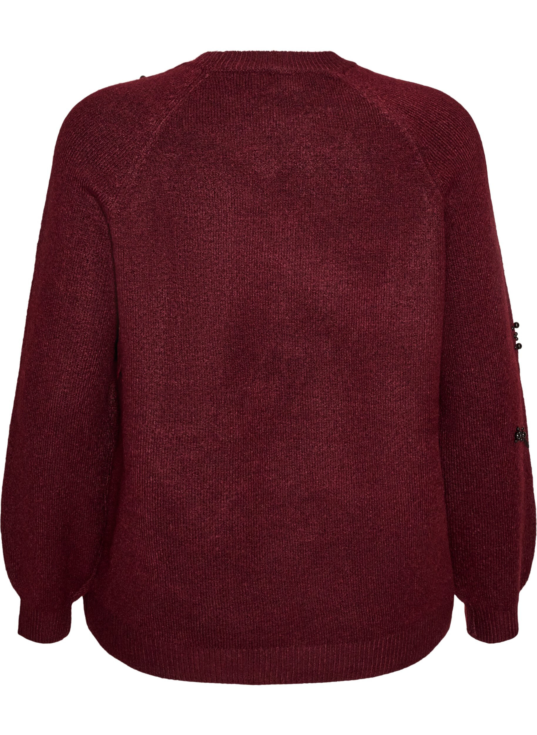 ZizziPullover mit Perlenstickerei, 2358, Packshot image number 1