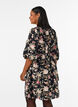 Gebl&uuml;mtes Kleid aus Leinen und Viskose mit Empire-Linie, Schwarz, Model image number 2