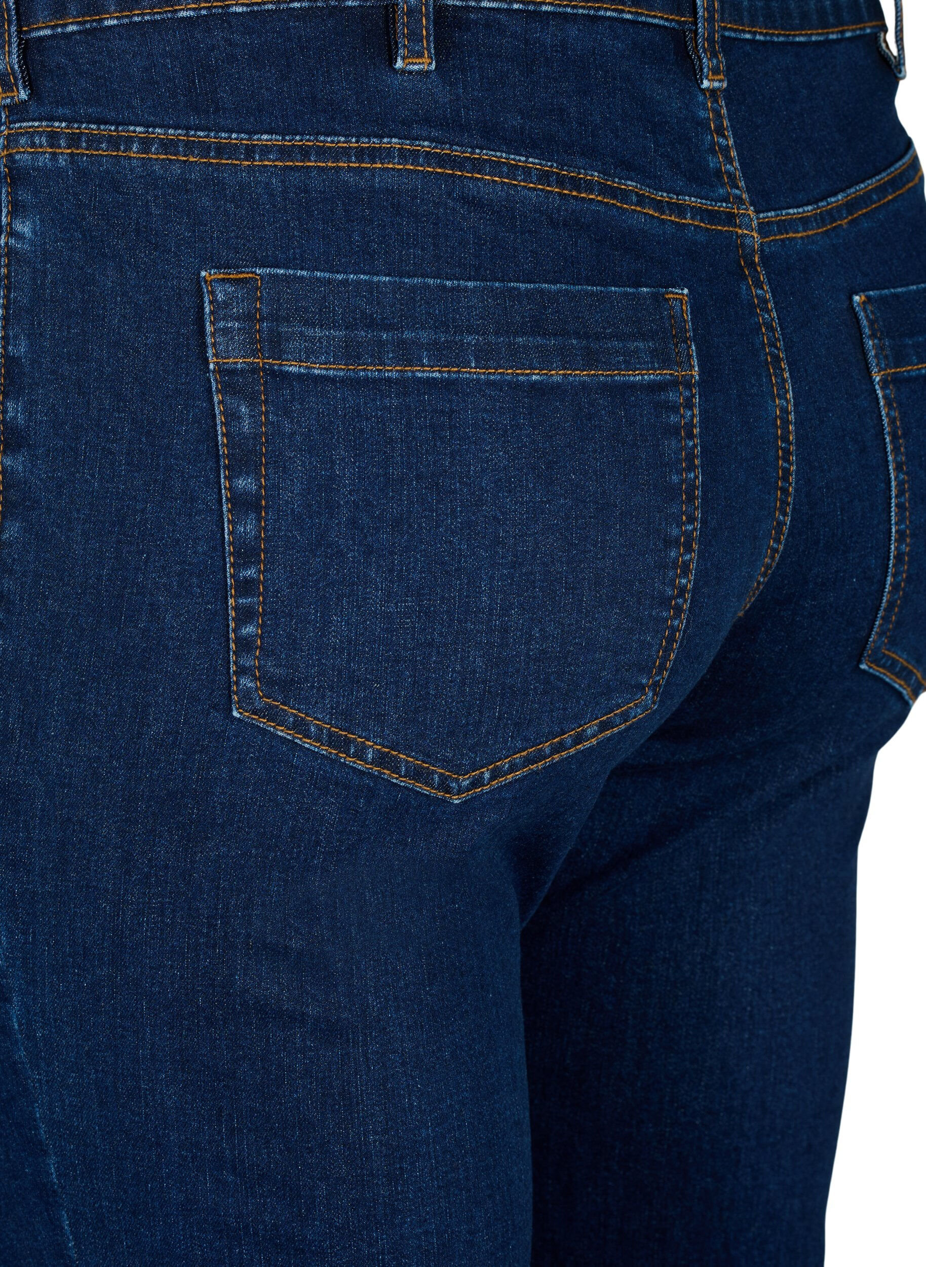 ZizziSlim Fit Emily Jeans mit normaler Taille, Blau, Packshot image number 3