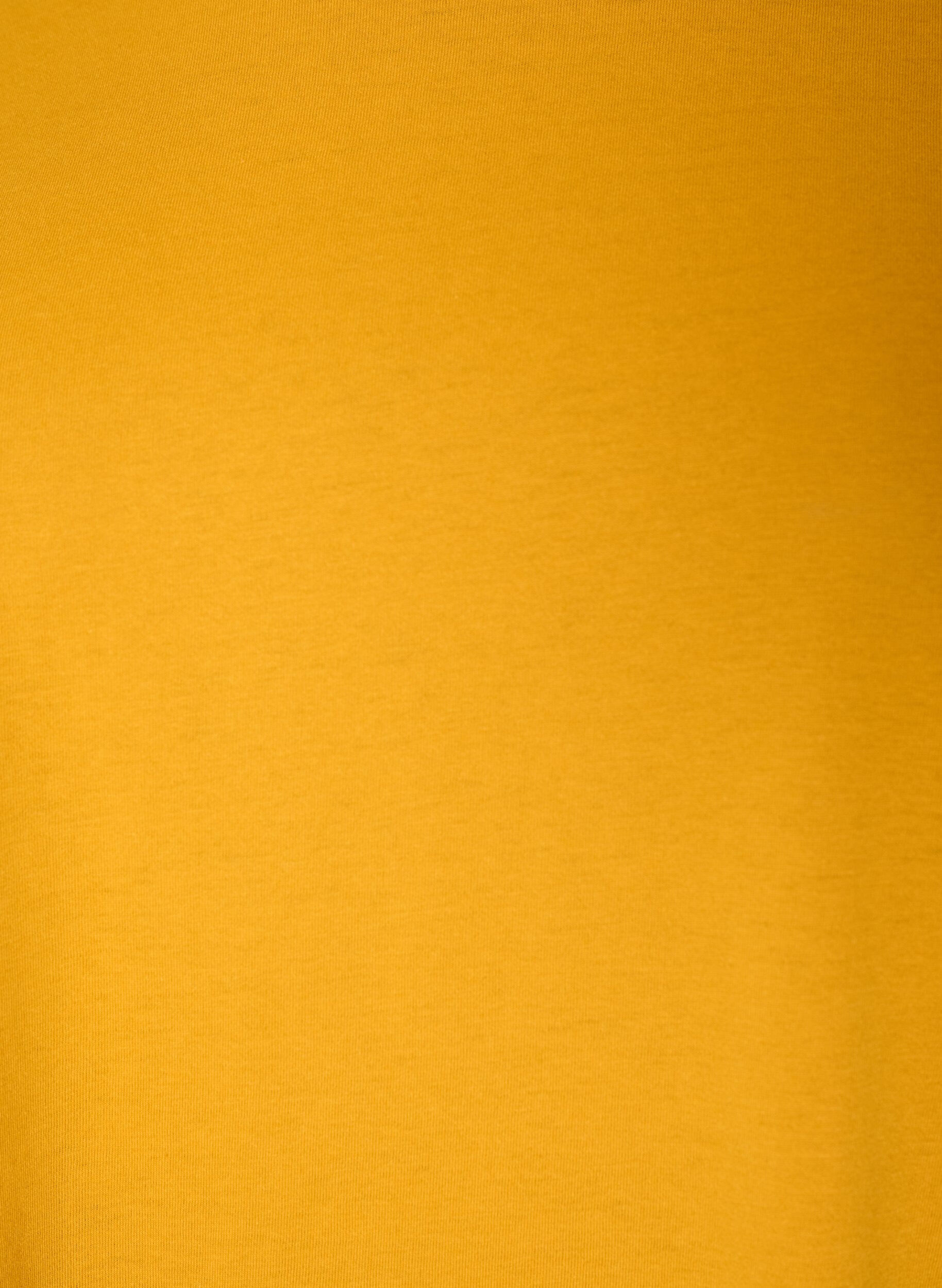 ZizziKurz&auml;rmeliges T-Shirt aus einer Baumwollmischung, Gelb, Packshot image number 2