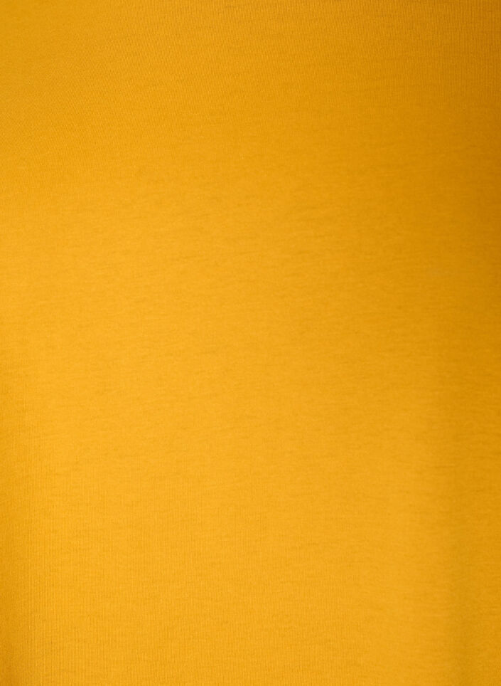 Kurz&auml;rmeliges T-Shirt aus einer Baumwollmischung, Gelb, Packshot image number 2