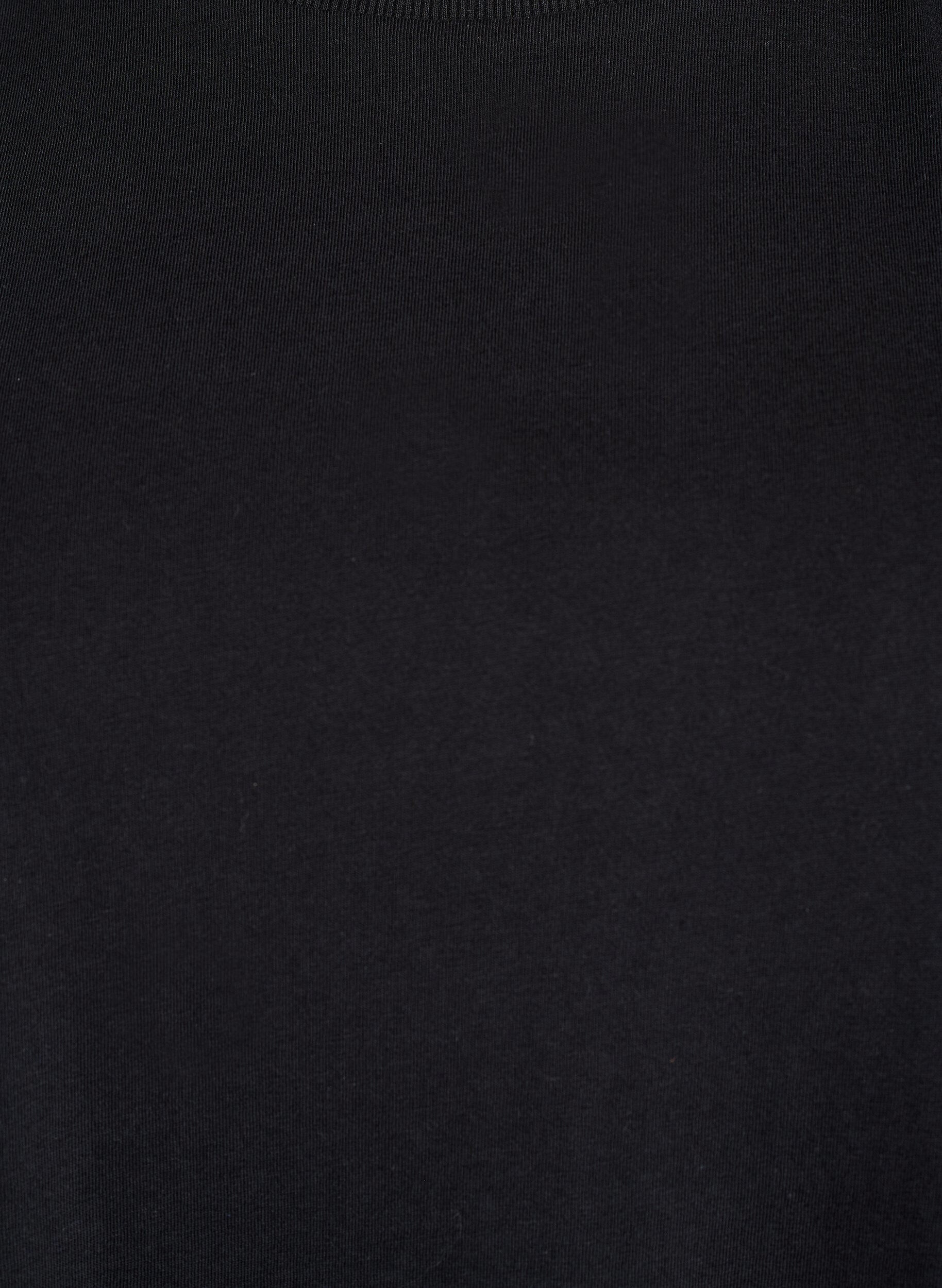 ZizziBasic-T-Shirt aus Baumwolle mit Schulterpolstern, Schwarz, Packshot image number 2