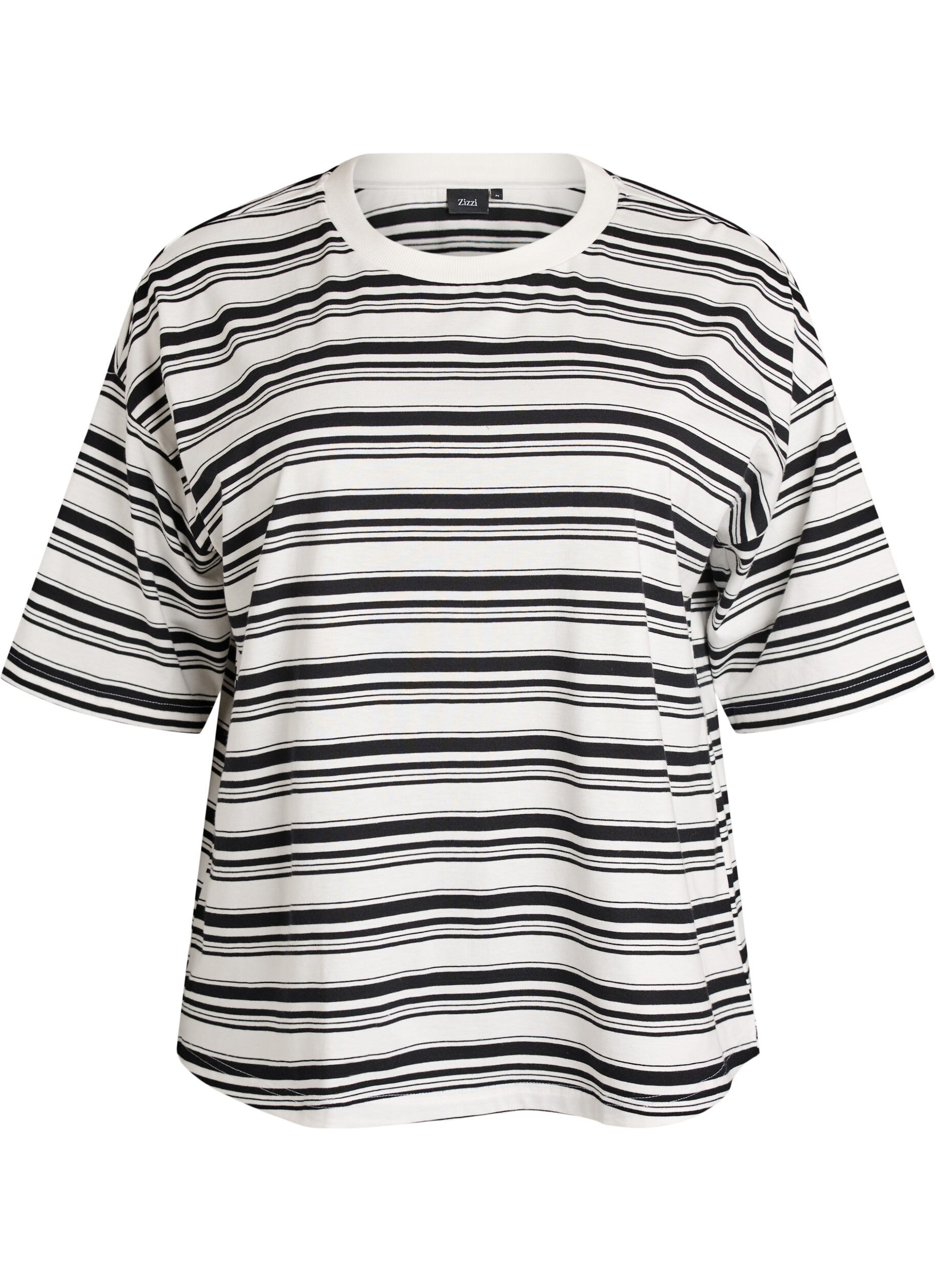 Kastiges T-Shirt mit Streifenmuster