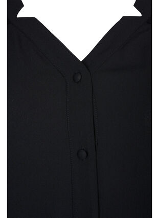 Bluse mit langen Ärmeln und Knopfverschluss, Black, Packshot image number 2