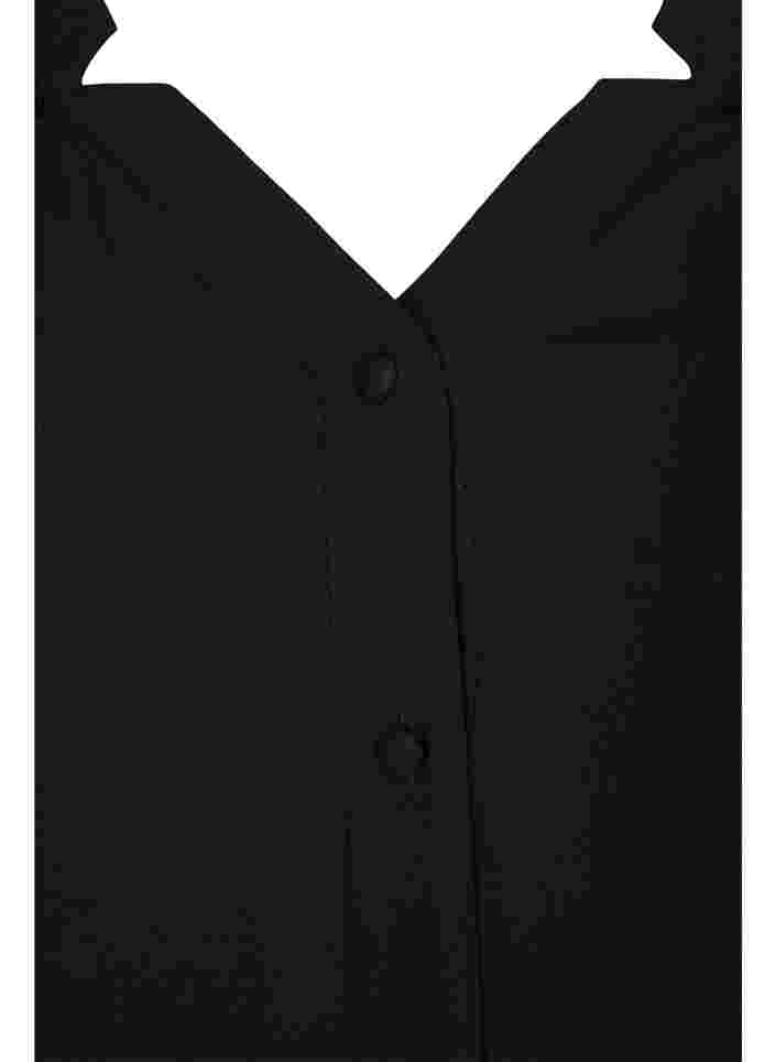 Bluse mit langen Ärmeln und Knopfverschluss, Black, Packshot image number 2