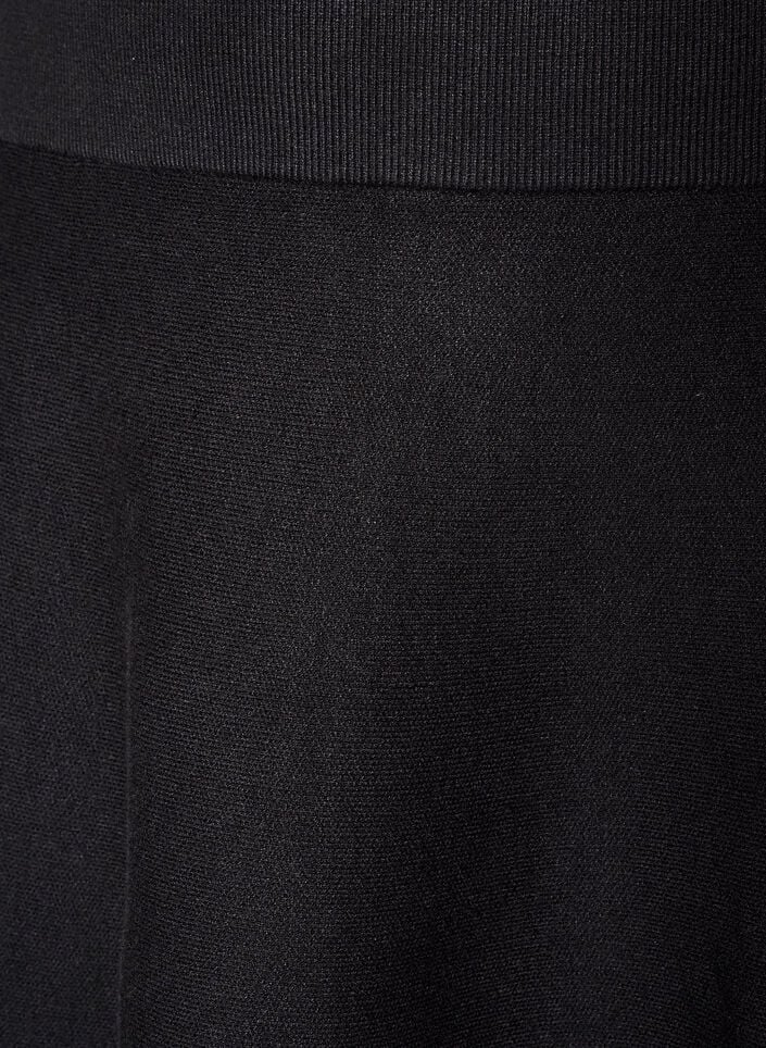 Kurzer Strickrock in A-Linie, Schwarz, Packshot image number 2
