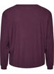 Gerippte Jersey-Strickjacke mit V-Ausschnitt, Lila, Packshot image number 1