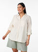 Bluse aus Leinen und Viskose mit 3/4-Ärmeln, Beige, Model image number 0
