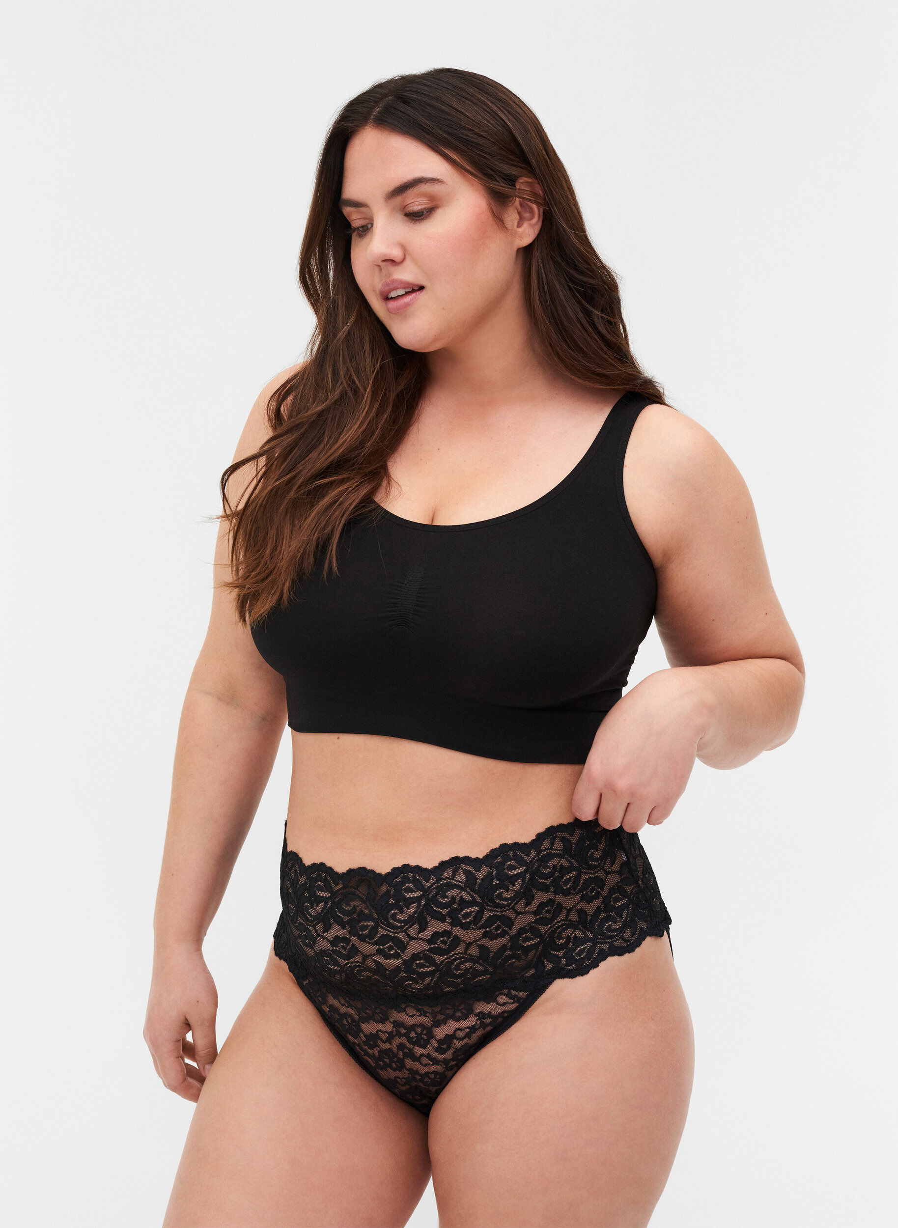 Zizzi2er Pack Panties, Black, Model image number 0