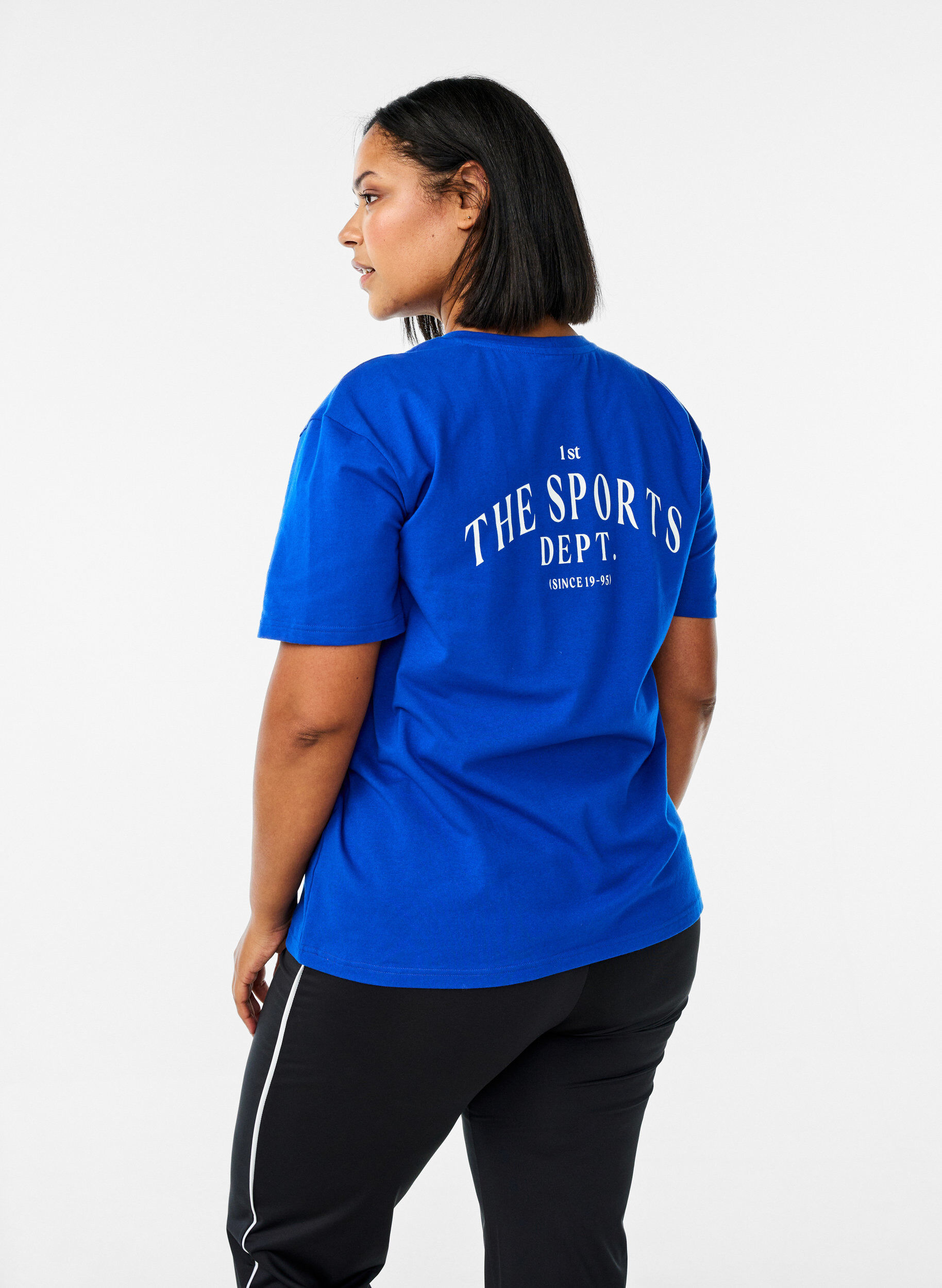 ZizziSportliches T-Shirt aus Bio-Baumwolle, Blau, Model image number 2