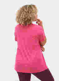 Einfarbiges Trainings-T-Shirt, Fuchsia Purple, Model