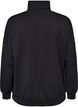 Cardigan aus Jersey mit Rei&szlig;verschluss und hohem Kragen, Schwarz, Packshot image number 1