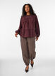 Bluse mit Stickerei und Lochstickerei, Dunkles Bordeaux, Model image number 1