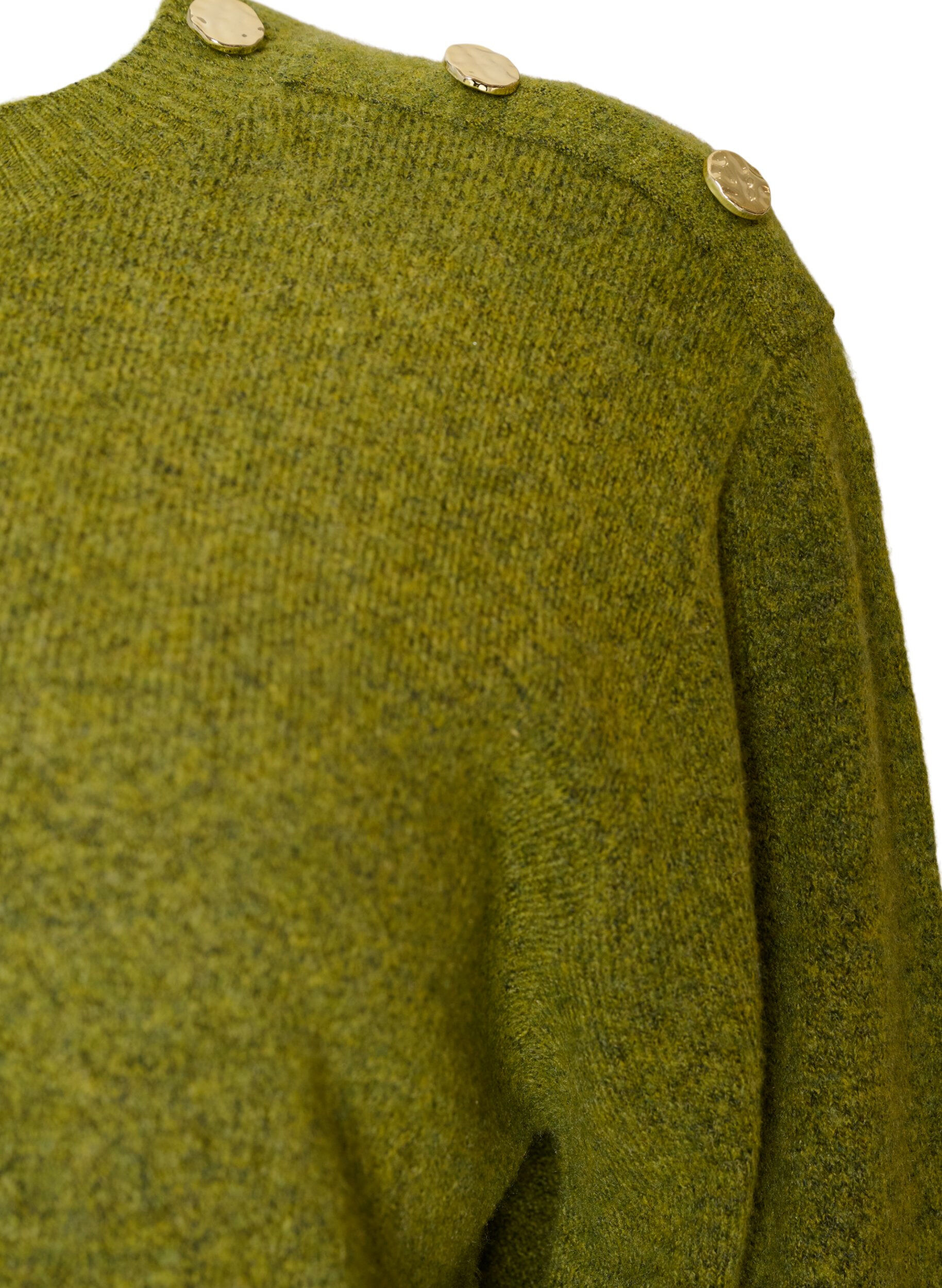 ZizziStrickbluse mit Knopfleiste, Gr&uuml;n, Packshot image number 2