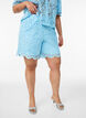 Shorts aus Spitze mit hoher Taille und Taschen, Blau, Model image number 3