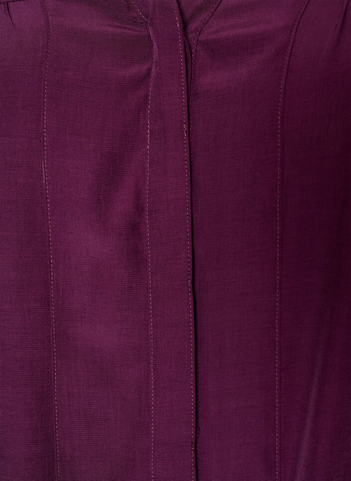 Bluse mit R&uuml;schenkragen und Raffung, Lila, Packshot image number 2